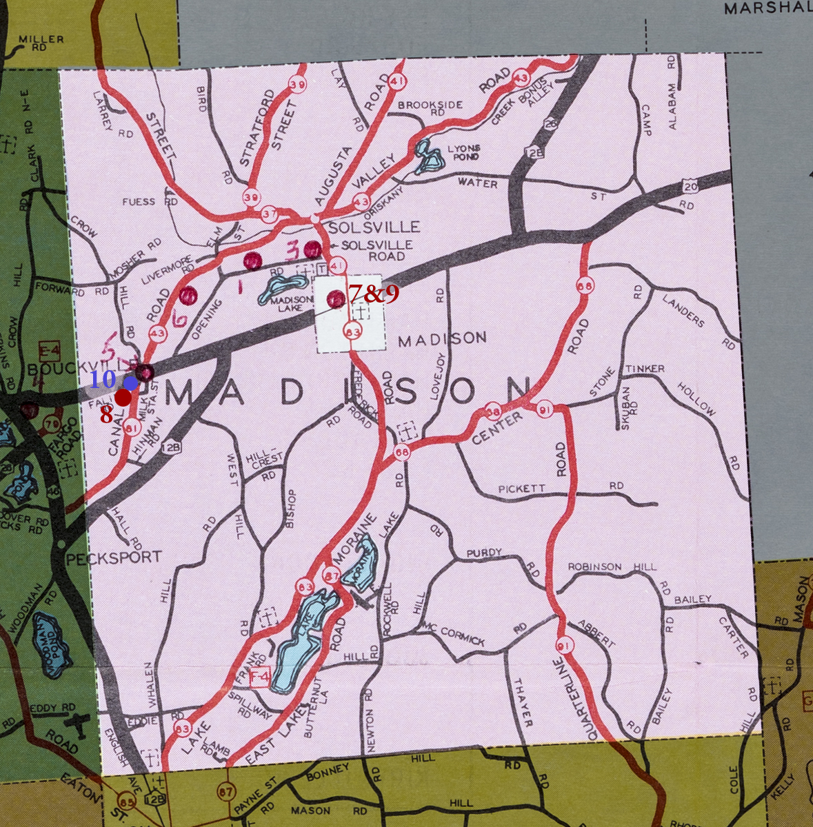 Town of Madison Map